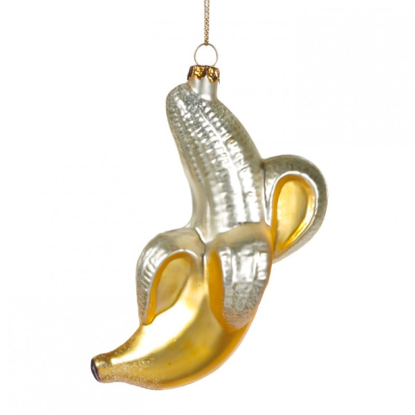 Ёлочная игрушка Банан 12см