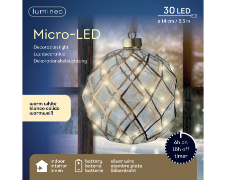 Шар с LED подсветкой 14см 487581