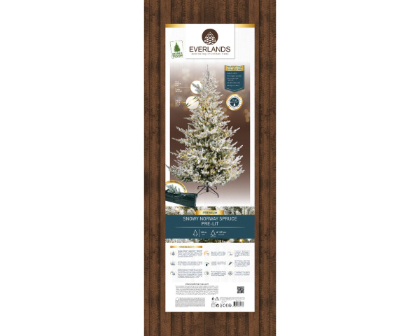 Искусственная елка Norway 180 см заснеженная с огнями 671588