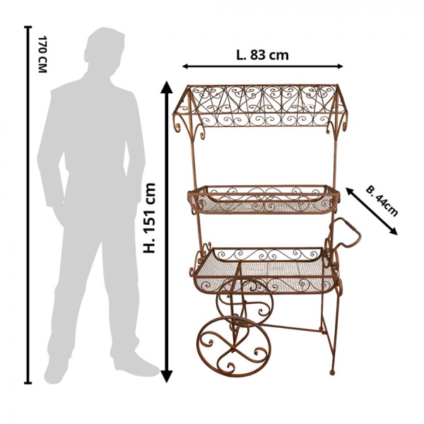 Подставка для растений Тележка 151см