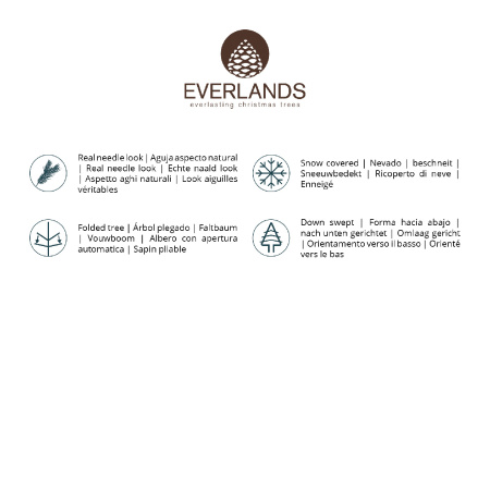 Ель узкая на стволе Альпийская 120см заснеженная 680079