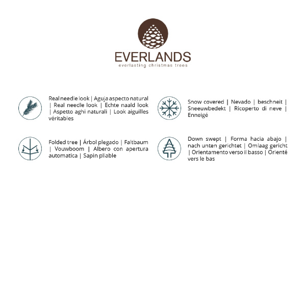 Ель узкая на стволе Альпийская 120см заснеженная 680079