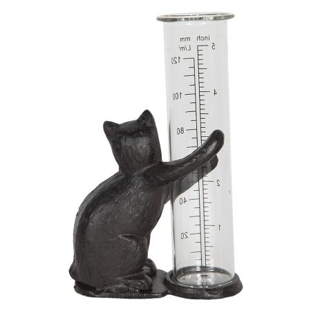 Декоративный дождемер с кошкой 16см