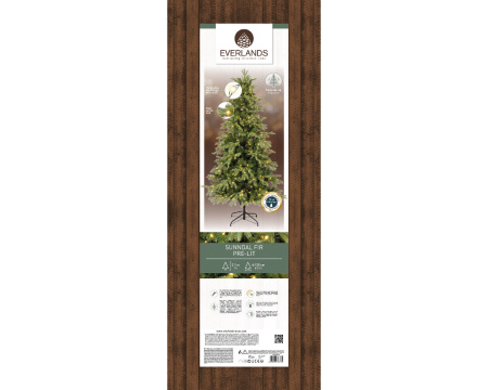 Ель искусственная Sunndal 210см с огнями