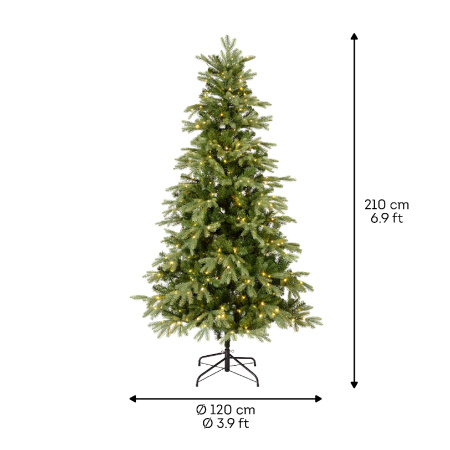 Ель искусственная Sunndal 210см с огнями
