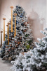 Ель Византийская заснеженная с лампочками 2,7м
