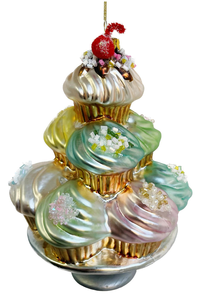 Игрушка на ёлку Капкейки 14см
