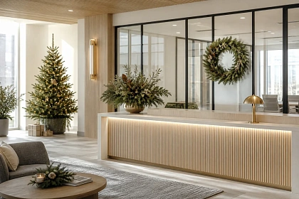 Как украсить офис и витрину к Новому году 2027