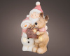 Фигурка с подсветкой Санта со снеговиком и оленем 38см