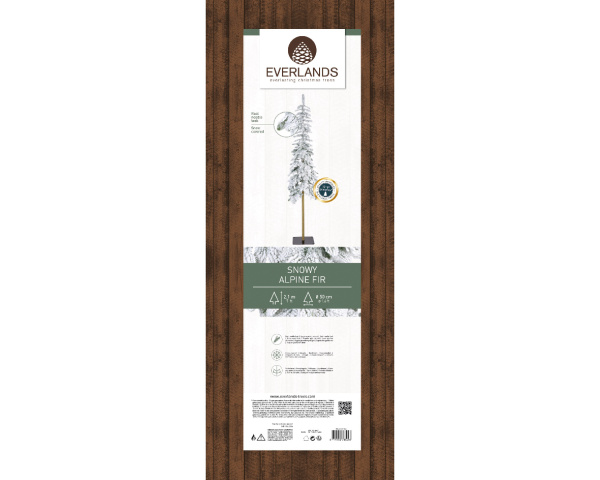 Ель узкая на стволе Альпийская 210см заснеженная 680082