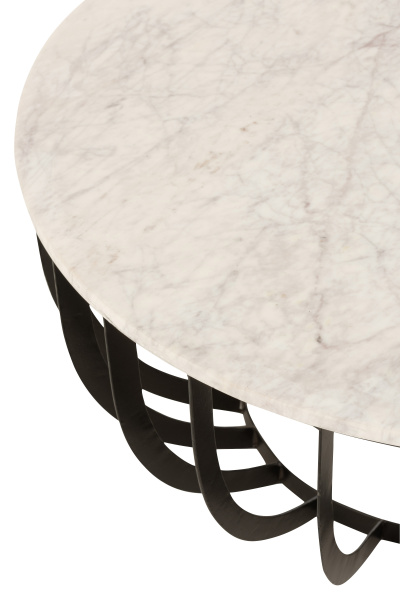 Журнальный стол с мраморной столешницей 90см 11154