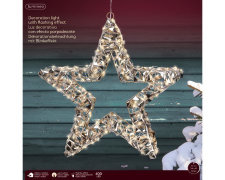 Светодиодная звезда с мерцанием 38см 400LED ламп 490409