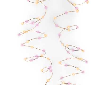 Светодиодная гирлянда Micro 240 розовых и белых LED огней 12м