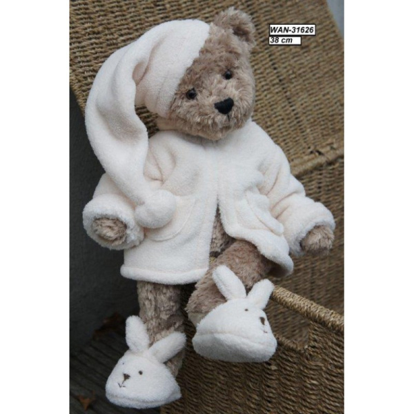 Мишка в халате и колпаке 38см