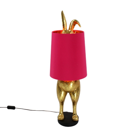 Лампа Кролик Hiding 74см розовый абажур