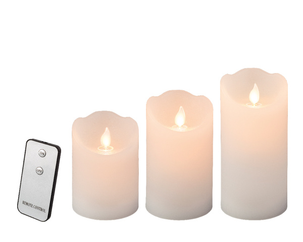 Набор светодиодных свечей с пультом ДУ белый 485264