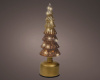 Стеклянная крутящаяся  Ёлка с подсветкой 33см 489844