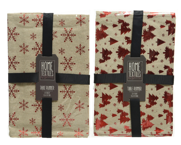 Дорожка на стол Снежинки 32*150см 668826-2