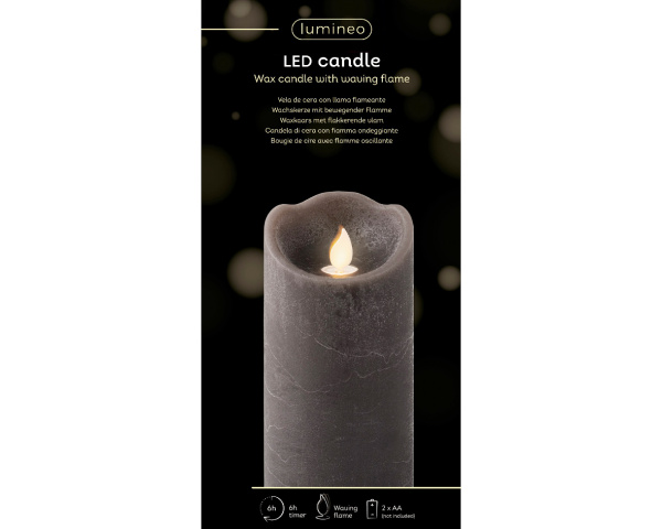 Свеча светодиодная 15см графит 486765