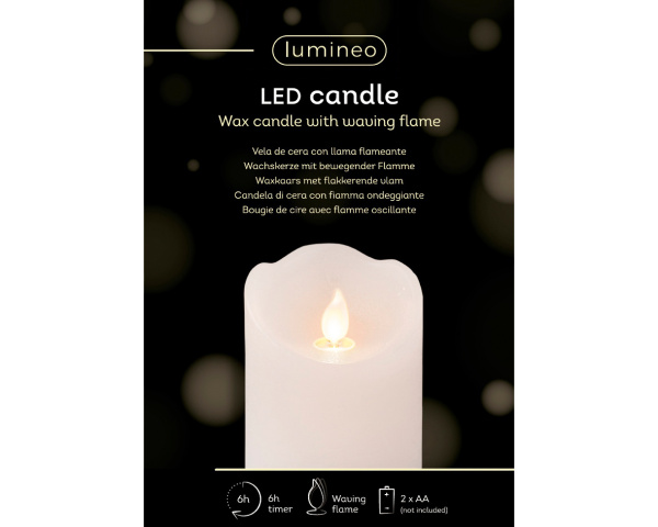 Свеча светодиодная 10см белая 485261