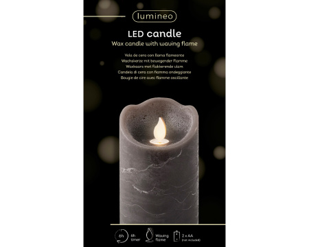 Свеча светодиодная 12,5СМ графит 486764