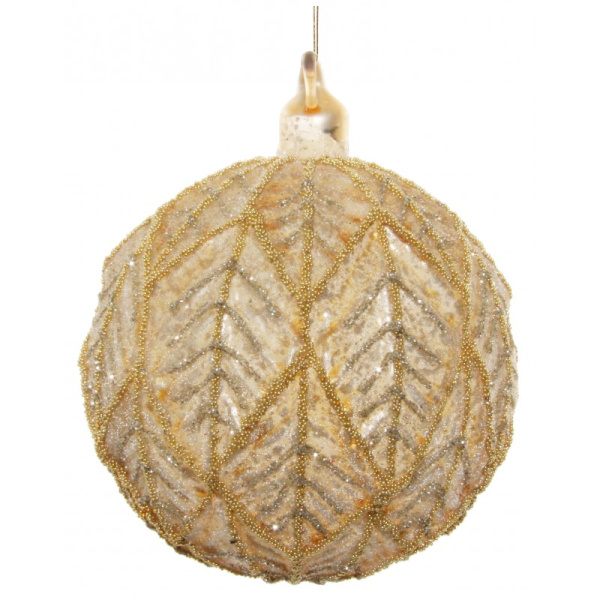 Шар Антик матовый 10см золотой