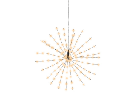 Светодиодное украшение Полярная звезда 55см, 144 теплых белых LED ламп с мерцанием 493645