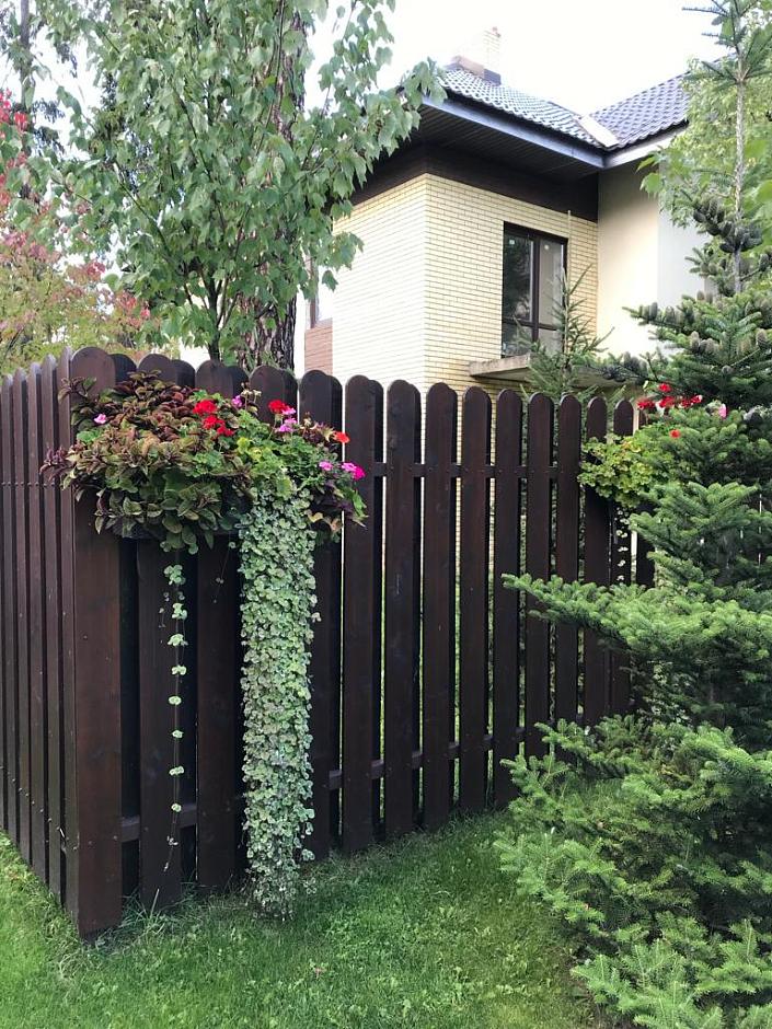 Цветы в уличных кашпо и вазонах