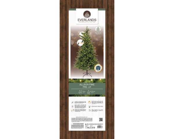 Ель искусственная Эллисон 180см с огнями