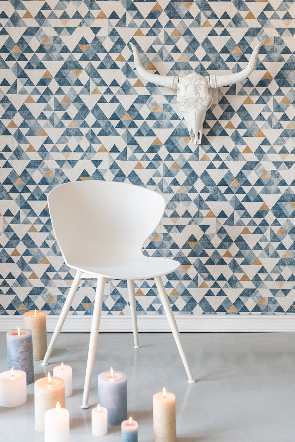 Свеча цилиндр 10см 63281 Лазурь