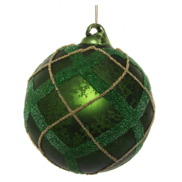 Шар на ёлку 10см зеленый
