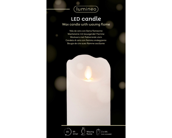 Свеча светодиодная 12,5см белая 485262