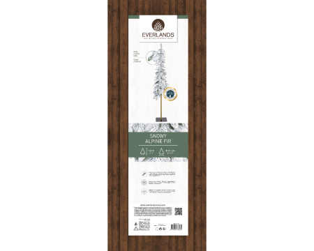 Ель узкая на стволе Альпийская 180см заснеженная 680081