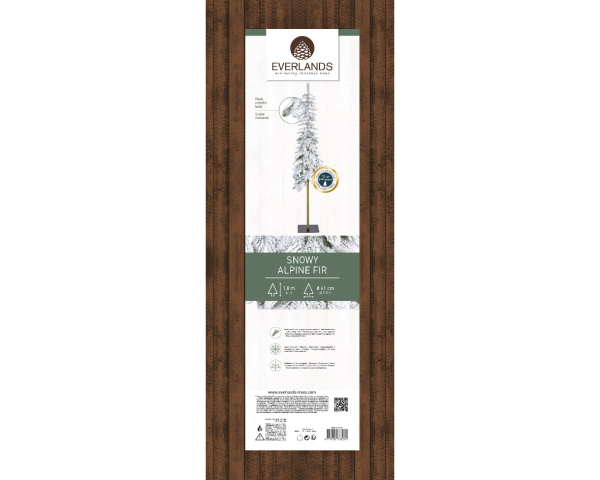 Ель узкая на стволе Альпийская 180см заснеженная 680081