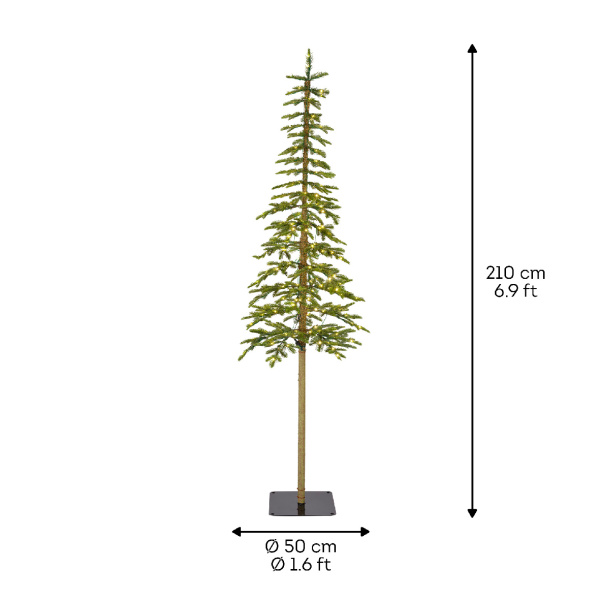 Ель узкая на стволе Альпийская 210см с огнями 674062