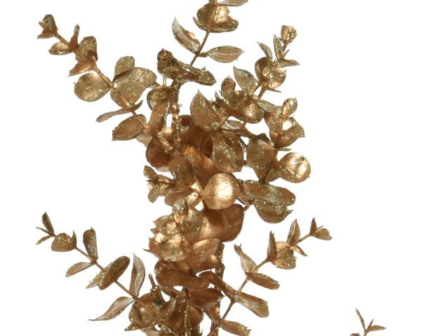 Ветка эвкалипта 72см золото