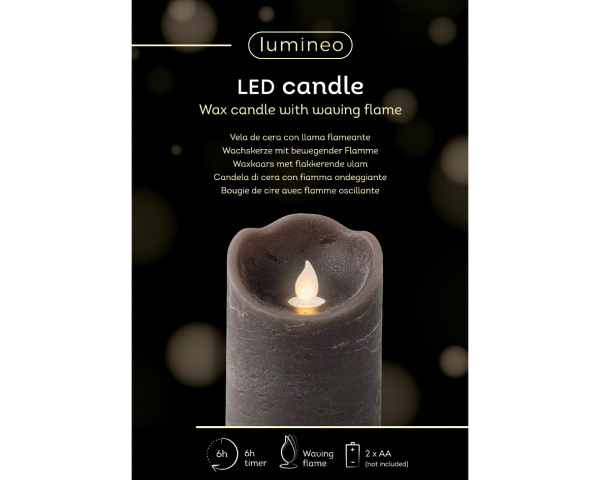 Свеча светодиодная 10см графит 486763