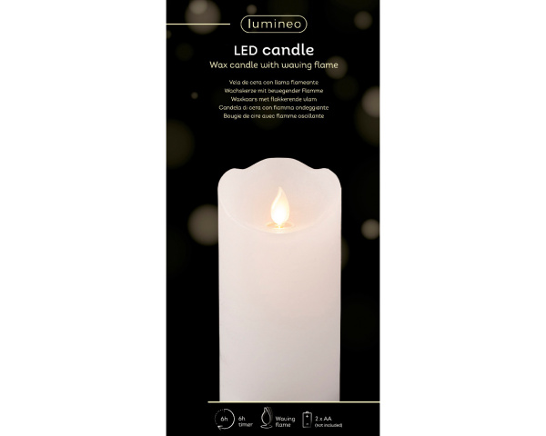 Свеча светодиодная 15см белая 485263