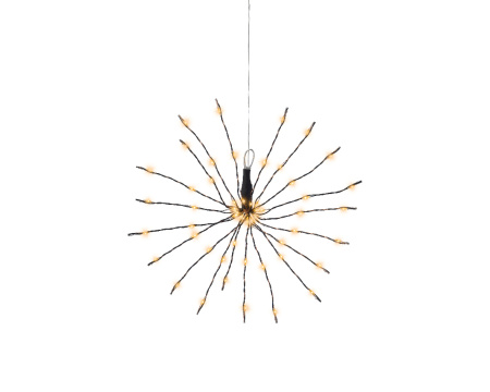 Светодиодное украшение Полярная звезда 25см, 60 теплых белых LED ламп с мерцанием