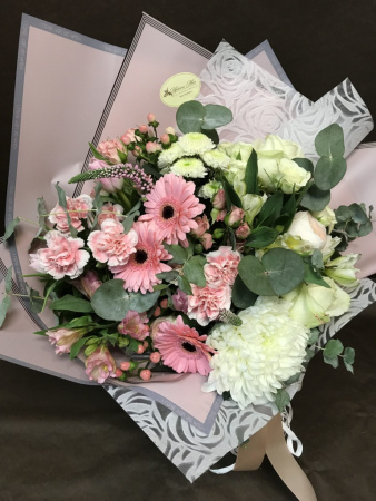 Букет в шляпной коробке